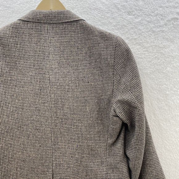 VTG Levi Strauss Tailored Classic Wool Tweed Sport Coat 2 Leather Button Men 44R - Picture 15 of 16